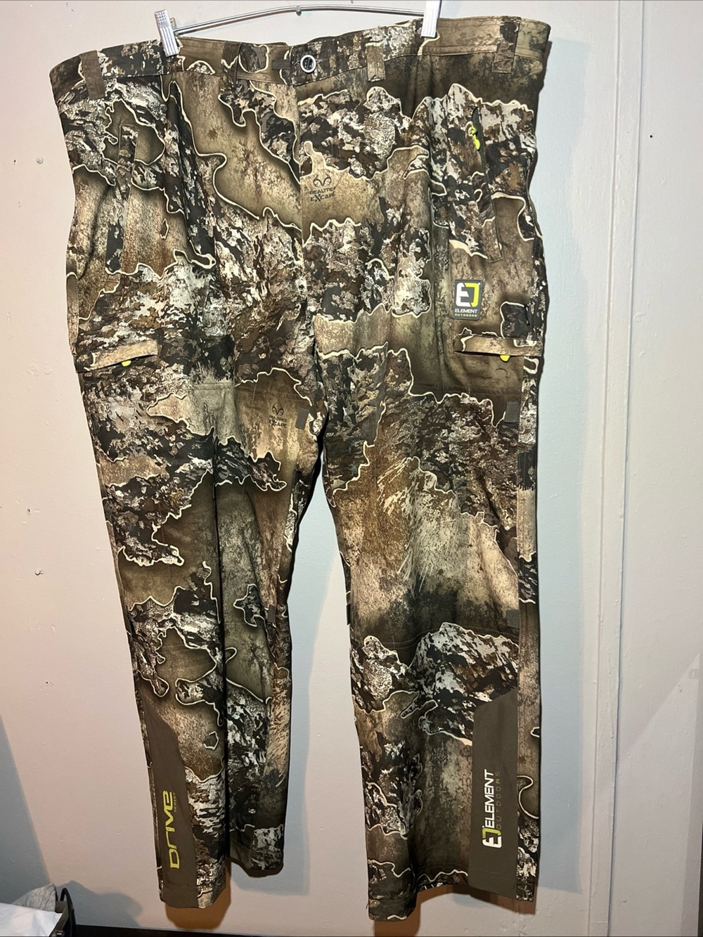 Element Men's Brown Camo Cargo Pants with Olive Accents